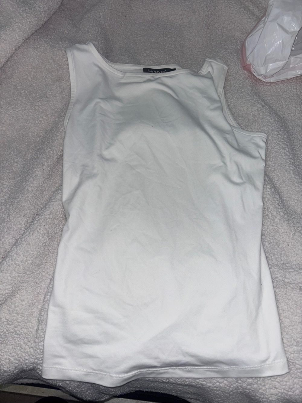 Classic White Ribbed Tank Top by A New Day